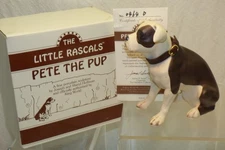 Little Rascals PETE the PUP Porcelain Figure w COA & Box Vintage 1995 King World