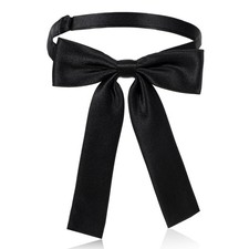 Bowtie Western Bow Ties for Men Women, Solid Color 4.72  6.29 inches, Black