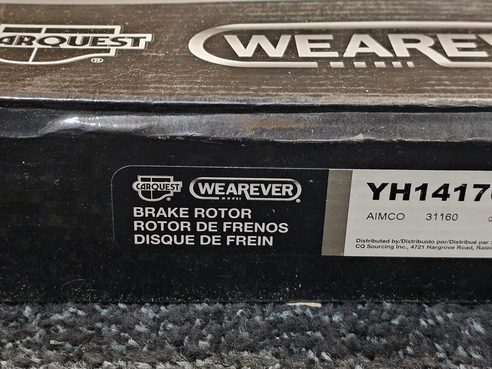 (QTY 2) Carquest Wearever YH141706 Brake Disc Rotor For 2004-2006 Mazda MPV - Image 3 of 4