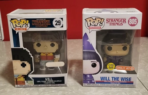 Funko Pop Stranger Things Lot 804 Will The Wise & 29 Will 8-Bit Target Exclusive