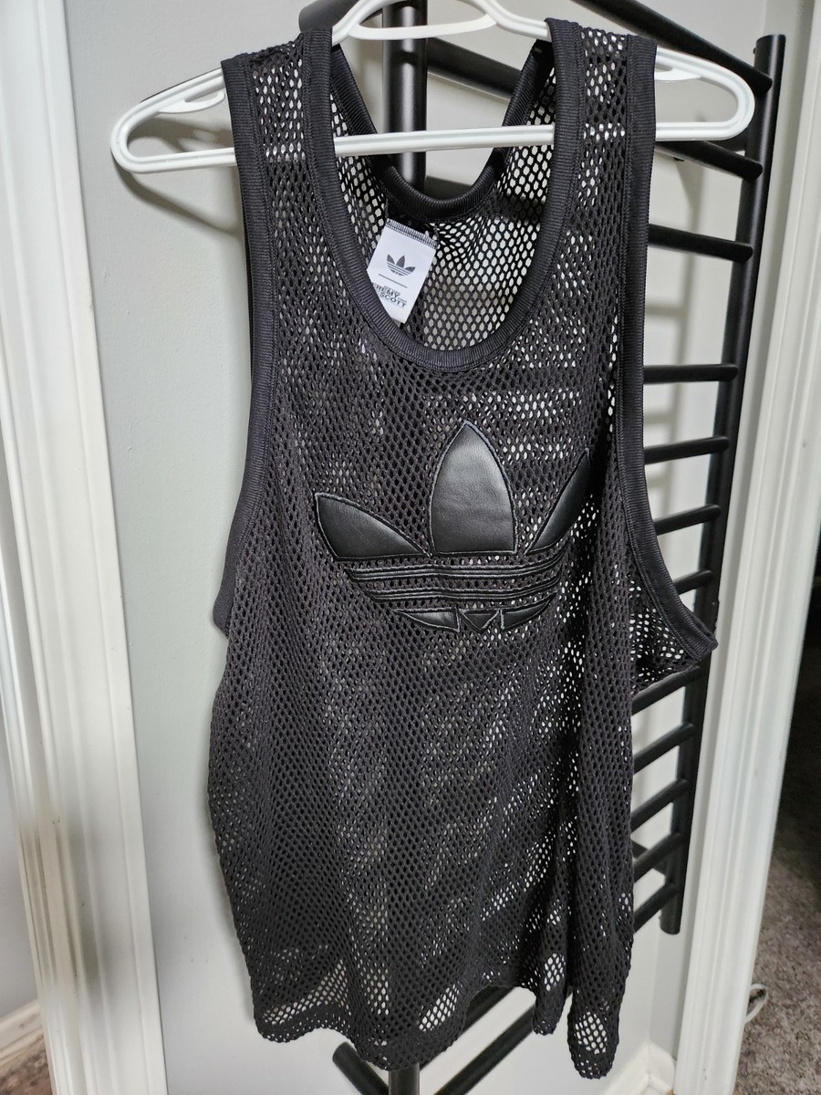 Adidas Jeremy Scott Men's Mesh Tank Top Black XL Breathable