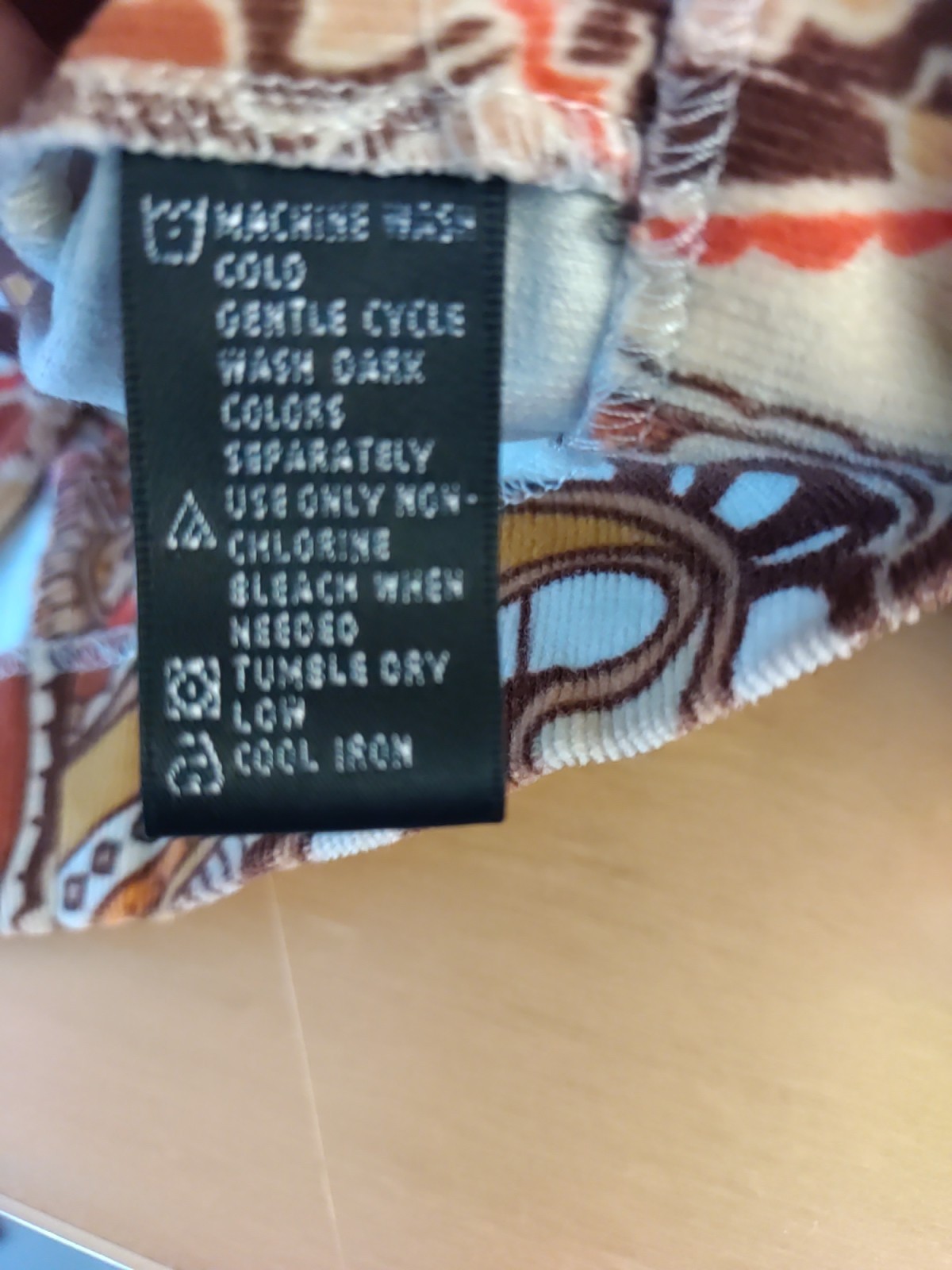 August Silk Brown Multicolor Pattern Corderoy Psy… - image 7