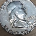 1953 D 50C Franklin Silver Half Dollar 90% - Philadelphia Business Strike KM#199 — photo 5