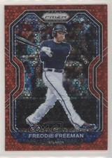 2021 Panini Prizm Tier II Red Donut Circle Prizm 87/99 Freddie Freeman #112 1u6