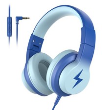 Kids Wired Headphones for Kids with Microphone, 85/94dB Volume Limiter Headph...