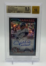 2024 Topps Chrome Logofractor Autographs Black Refractors Juan Soto BGS 9.5