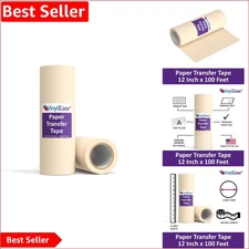 12x100 ft Opaque Paper Transfer Tape - Medium Tack for Easy Vinyl Application