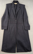 St. John Collection Duster Jacket Womens 8 Black Santana Knit Long Coat USA Made