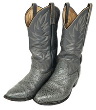 Palomino Western Cowboy Boots 931 Two Tone Gray 9 EE Exotic Leather Made in USA