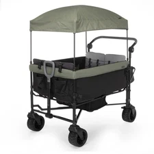 Safety 1st Summit Sprint Quad Wagon Stroller - Olive Haze for Toddlers
