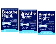 Nasal Strips - Clear - for Sensitive Skin - Sm/Med Clear Strips - 30 Count St...
