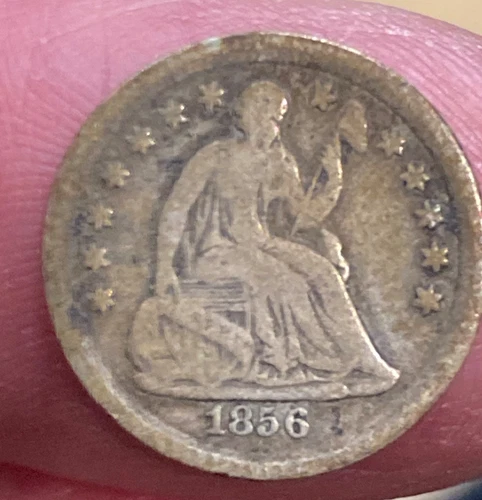 1856 SEATED LIBERTY HALF DIME! CLASSIC 19TH CENTURY AMERICAN COIN! NICE COIN