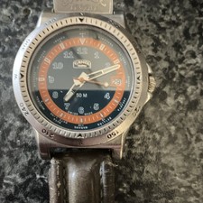 Camel CAMEL TROPHY Adventure Quartz Black/Orange Dial Brown Leather 50m Ref 661…