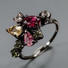 Women jewellery ring Natural Rhodolite Ring 925 Sterling Silver Size 7 /R473267