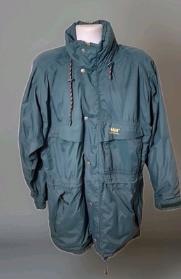 Vintage Helly Hansen Parker G 360, Retro Green Helly Tech, Size UK Large, Outdoor