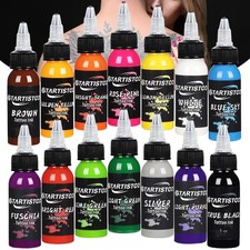 GTARTISTOO Professional Tattoo Ink Set 14 Colors 1OZ 30ml 1, 1