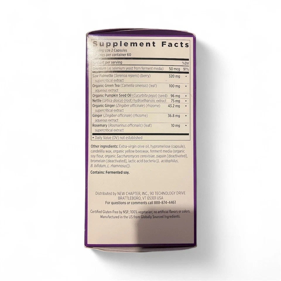 New Chapter Prostate 5LX Saw Palmetto 120 Veg Caps Exp 2/28 - Image 3 of 3