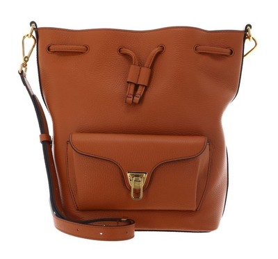 COCCINELLE Beat Generatio Bucket Bag Umhängetasche Crab hellbraun Neu