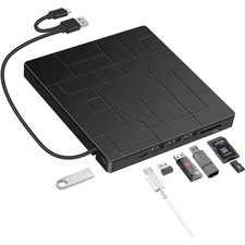 Lettore Masterizzatore CD DVD Esterno USB 3.0 Type-C SD TF Hub PC Mac Win Linux