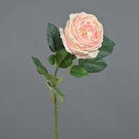 Artplants Textilblume Kohl-Rose Catinca, Zartrosa, 60Cm