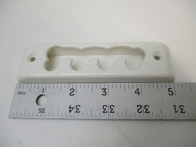 474WP Boat Bimini Port White 90 Degree Inside Eye Side Mount Bracket