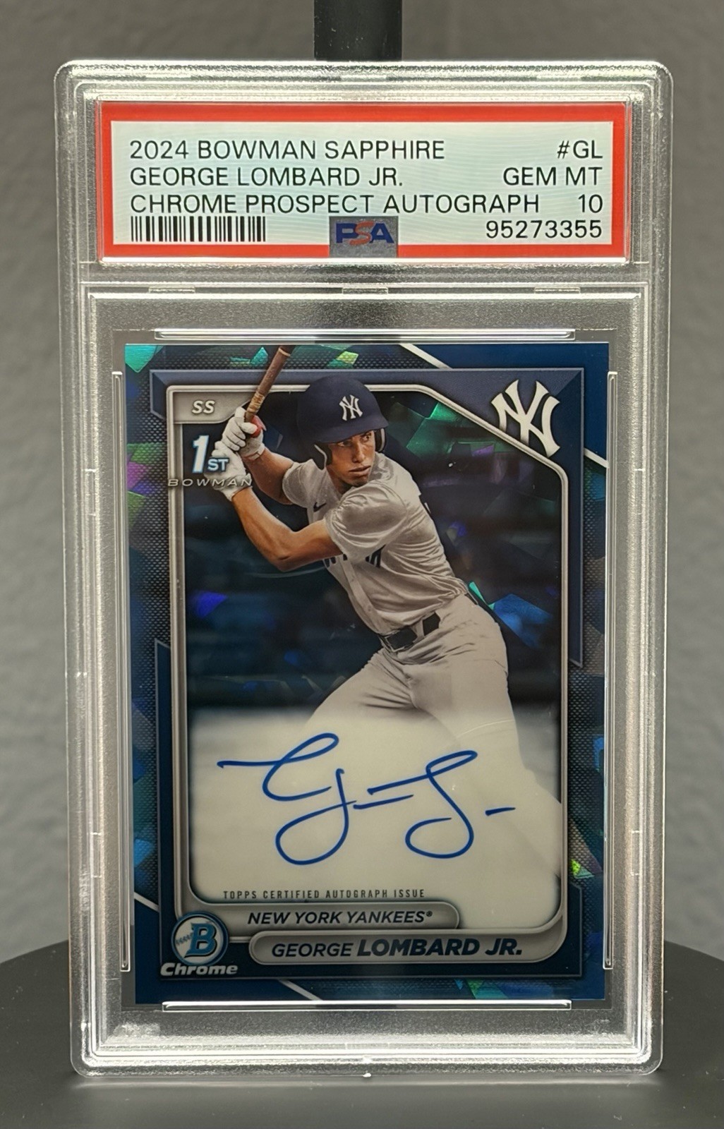 2024 Bowman Sapphire 1st Bowman GEORGE LOMBARD JR. Auto PSA 10