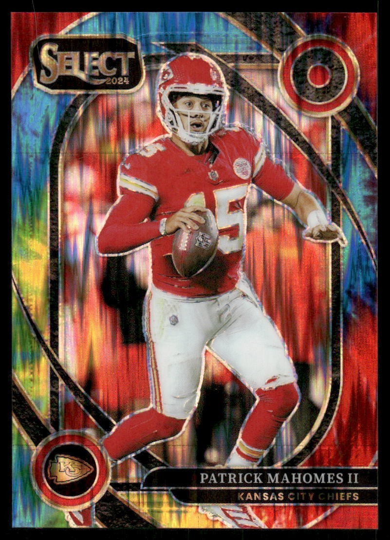 2024 Panini Select Tie Dye Shock Prizm Patrick Mahomes II #223 /25 Club Level