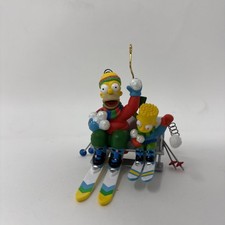 The Simpsons Vintage Christmas Ornament Carlton Cards Look Out Below