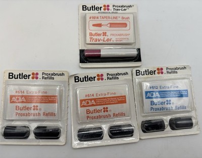 Vintage Butler Proxabrush Trav-Ler Three Refills #612 & #614 Discontinued USA