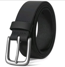 Men's Leather Casual Every Day Jeans Belts, Handmade Men Leather Belt. size 50