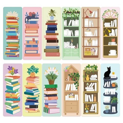 Reading List Bookmarks Book Tracker Bookshelf DoubleSided 120 PCS Set
