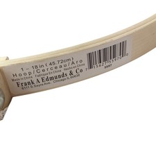 18" Wood Quilting Embroidery Hoop NWT 5597 Round Frank A Edmunds Wing Nut Smooth
