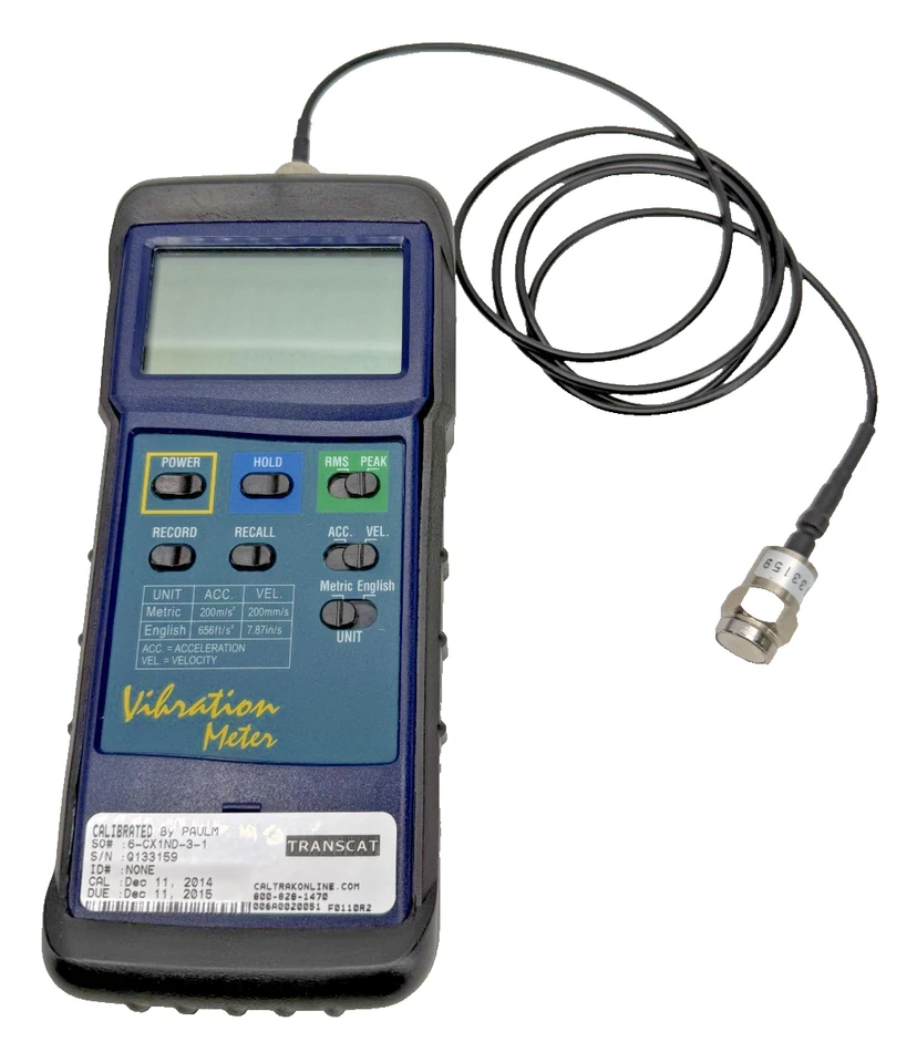Extech Instruments 407850 Heavy Duty Vibration Meter w/ Case - Image 2 of 4