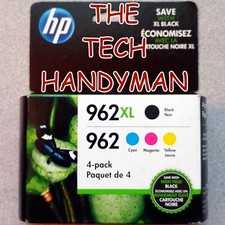 4-PACK HP GENUINE 962XL BLACK  962 COLOR INK RETAIL BOX OFFICEJET 9015 9018