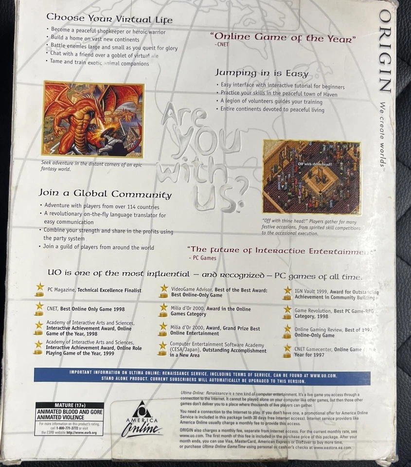 *RARE* SEALED NEW Ultima Online: Renaissance (PC, 2000) **Box Condition 6/10** - Image 3 of 4