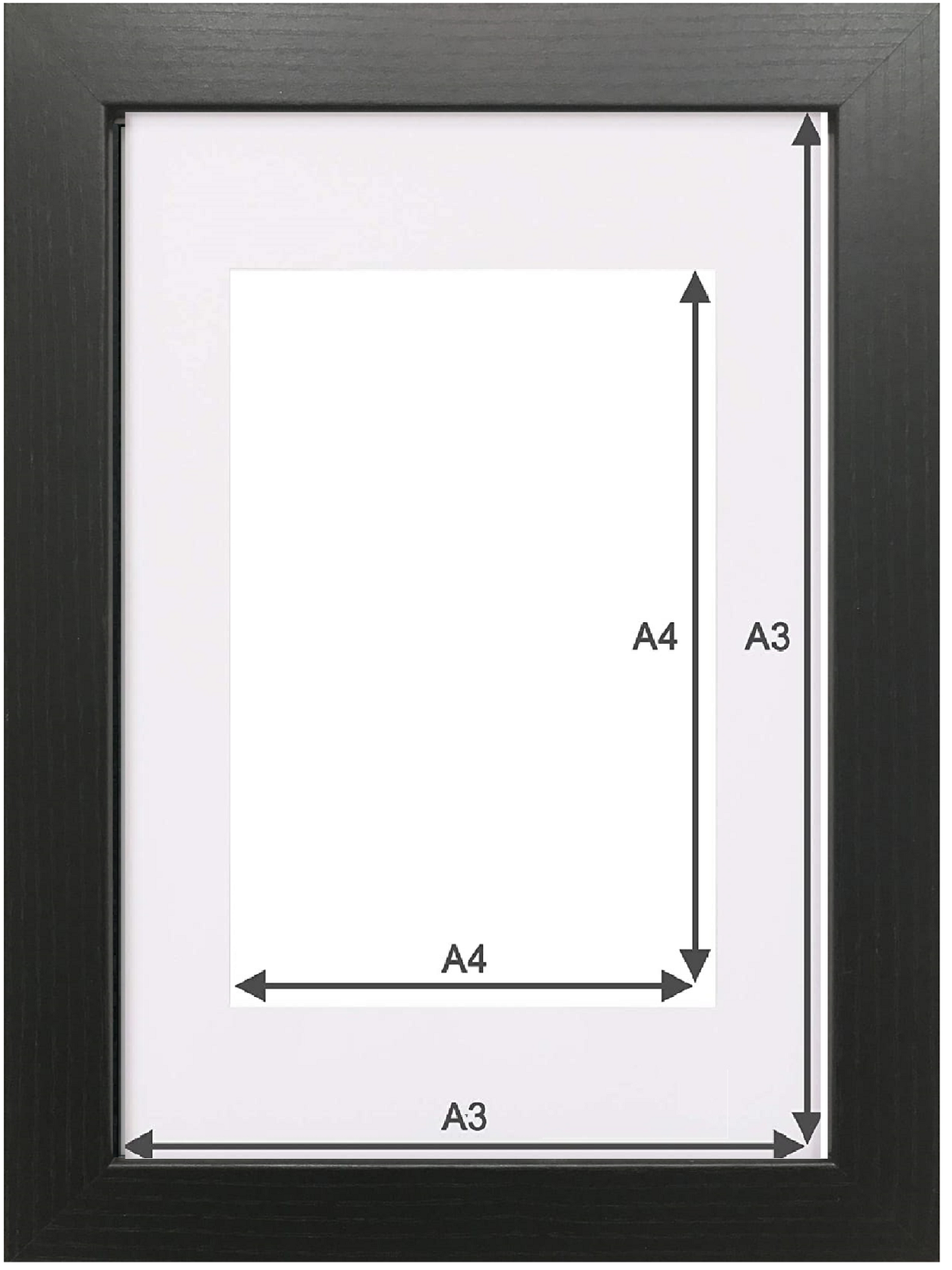 Black A1 A2 A3 A4 A5 Picture Frame With White Mount Poster Frame Photo