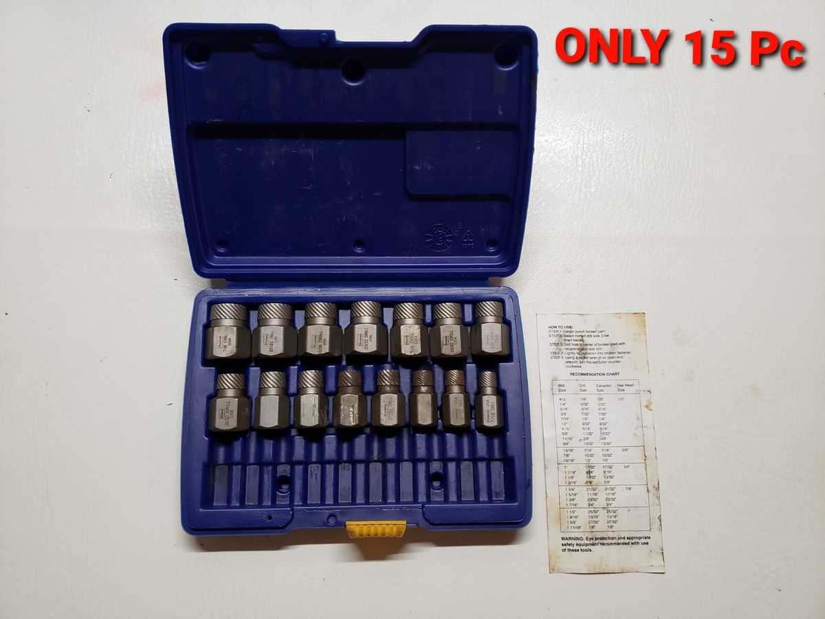 Irwin Hanson 25pc Hex Multi-Spline ScrewExtractor Set 1/8