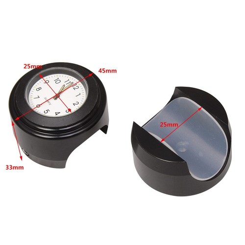 7/8" Chrome Motorcycle Bike Handlebar Mount Quartz Clock Watch Luminous Clock - Picture 4 of 12