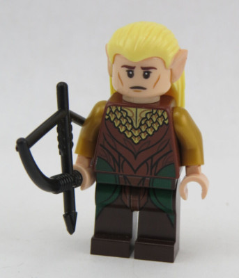 LEGO The Hobbit Lord of the Rings MINIFIGURE LEGOLAS lor035 Brown & Green Robe