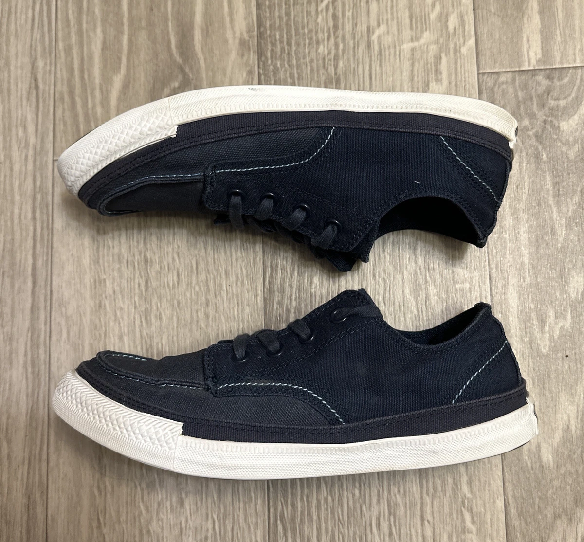 Converse All Star Deck Boat Shoes Navy Blue Canvas Unisex Men s 8 Women s 10