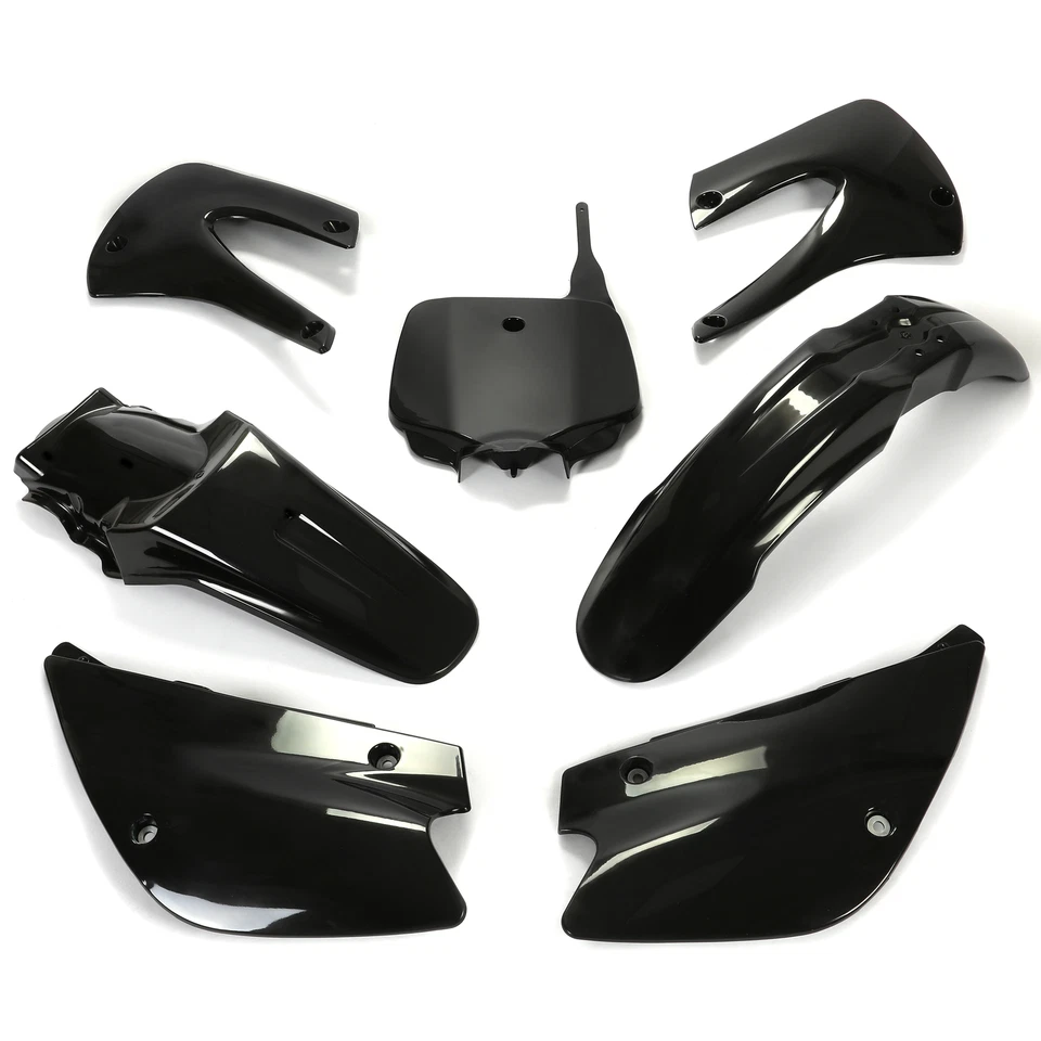 Juego de kit de plástico rediseñado negro para moto Kawasaki KX85 KX100 2001-2013 Foto 4 de 4