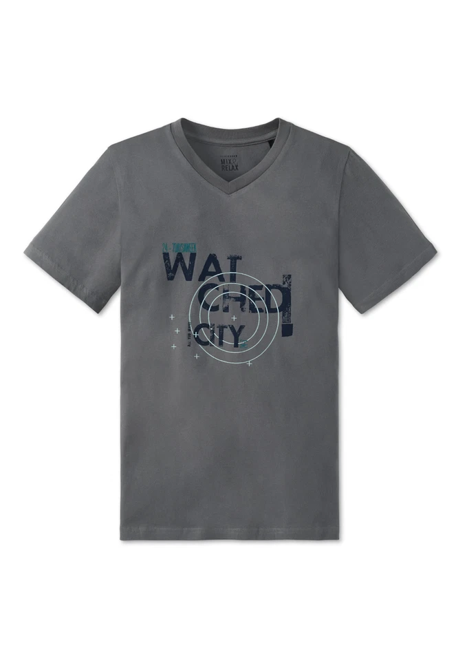 SCHIESSER Jungen T-Shirt V-Ausschnitt XS S M L 140 152 164 176 100% Baumwolle  - Bild 1 von 1