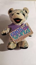 Vintage Grateful Dead 7" Bean Bear Plush "Eyes Of The World" Liquid Blue