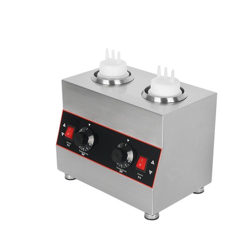 2 Bottles Electric Sauce Warmer Dispenser Caramel Chocolate Melting Machine - Picture 4 of 5