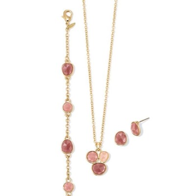 AVON MODERN ROMANCE CLUSTER 3 PIECE GIFT SET (GOLDTONE) ''RARE'' ~ NEW SEALED!!!