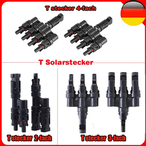 TOP!! Y T Verteiler Solarstecker Solar Stecker Buchse Kupplung Kabel 2,5 4 6 mm²
