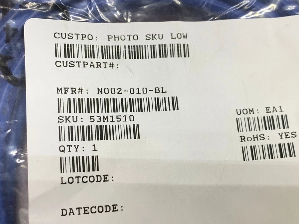 Tripp Lite N002-010-BL Cat 5e 350MHz Molded Patch Cable 10FT (RJ45 M/M) Blue - Image 2 of 2