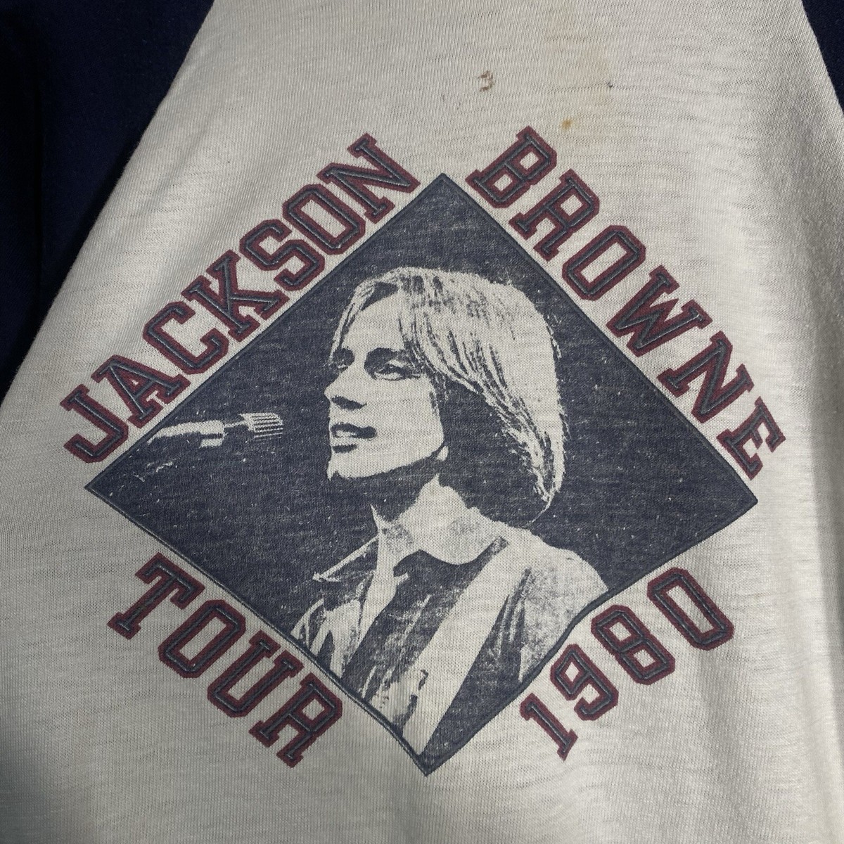 Jackson Browne 1980年ツアー Tシャツ Jackson Browne Music Tour Shirt, Jackson Browne World Tour