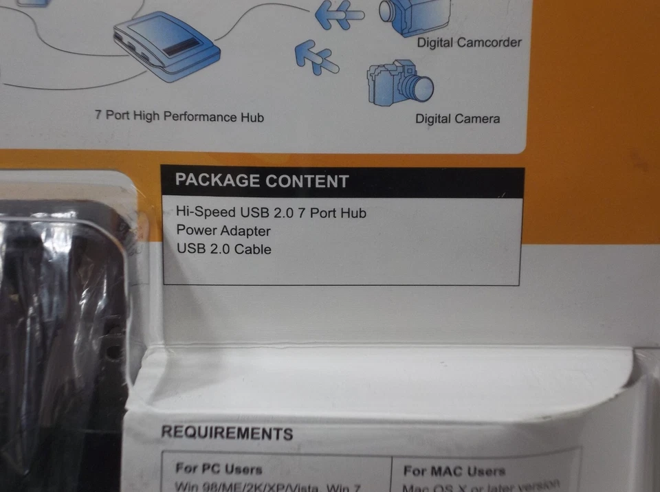 NOS Monoprice Aquagate 7 Port High Performance USB 2.0 Hub MS-UH2070 - Image 3 of 4