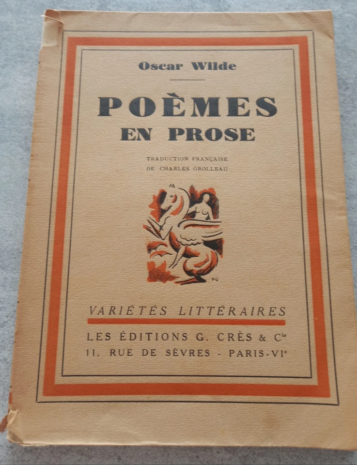Oscar Wilde - POEMES EN PROSE - Edition G CRES - 1929 - Numéroté - Photo 1/4